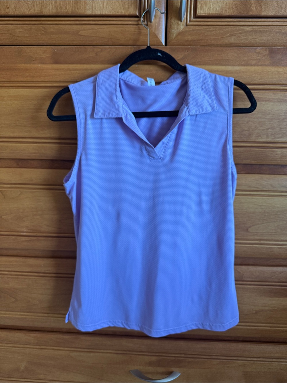 Sleeveless Lavender Polo Tank Top - Women's